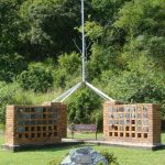 flag and columbarium walls