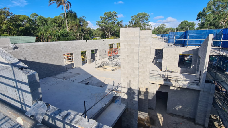 memorial chapel build in progress